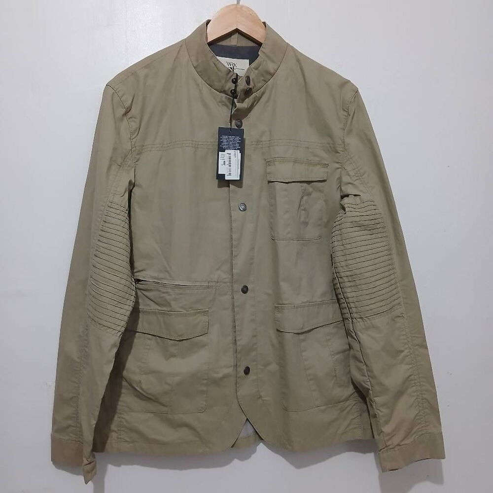Work rest karma New York Matteo gottardi mens large lightweight tan jacket